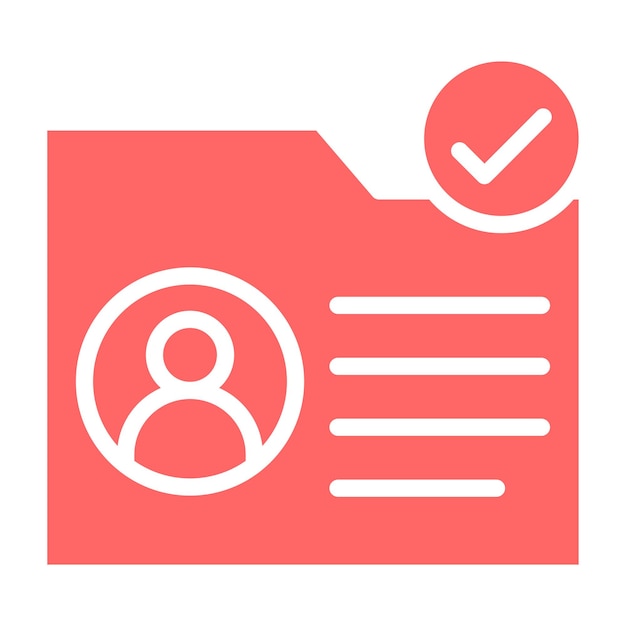 Estilo del icono de verificación de identidad del diseño vectorial