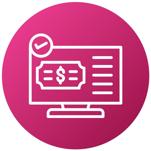 Estilo del icono de verificación de pago de diseño vectorial