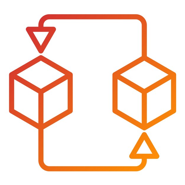 Estilo de icono de la versión beta del diseño vectorial