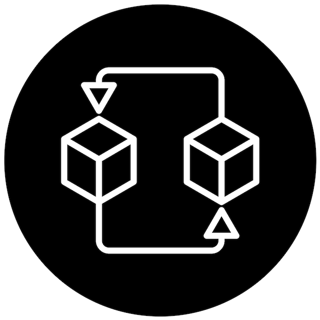 Estilo de icono de la versión beta del diseño vectorial