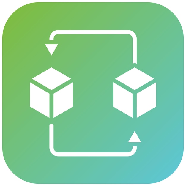 Estilo de icono de la versión beta del diseño vectorial