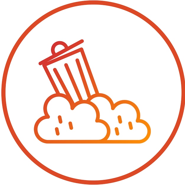 Estilo de icono de vertedero de diseño vectorial