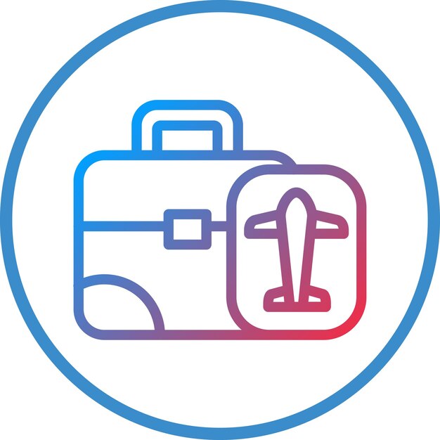 Estilo de icono de viaje de negocios de diseño vectorial