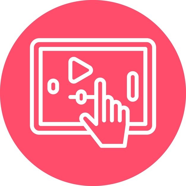 Estilo de icono de vídeo interactivo