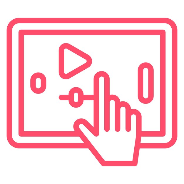 Estilo de icono de vídeo interactivo