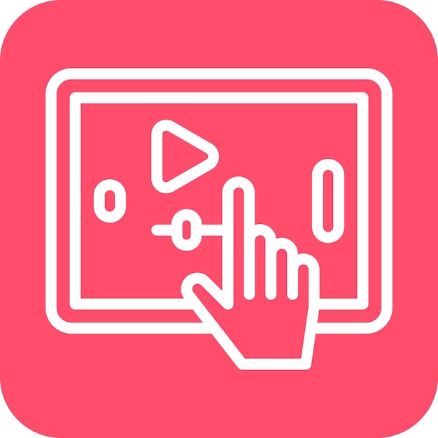 Vector estilo de icono de vídeo interactivo