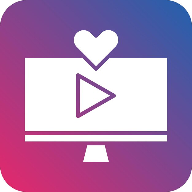 Estilo de icono de vídeo de reacción de diseño vectorial