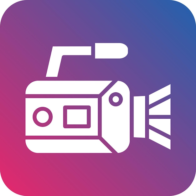 Estilo del icono de la videocámara de diseño vectorial