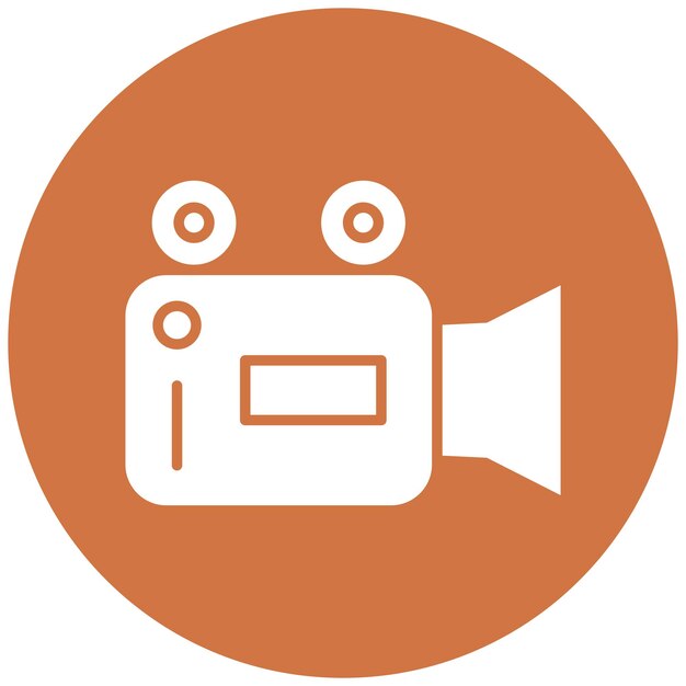 Estilo del icono de la videocámara de diseño vectorial