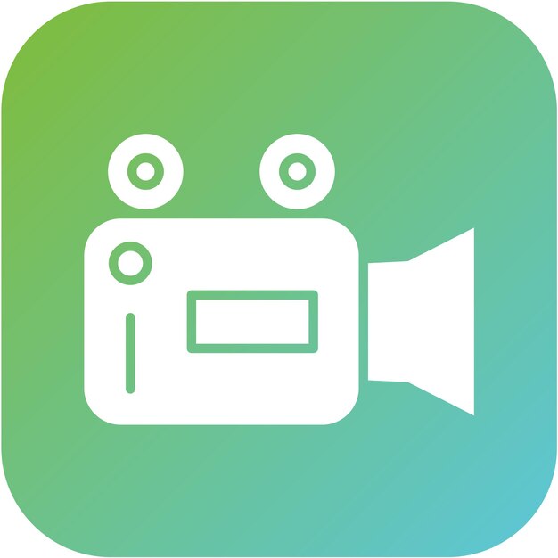 Estilo del icono de la videocámara de diseño vectorial