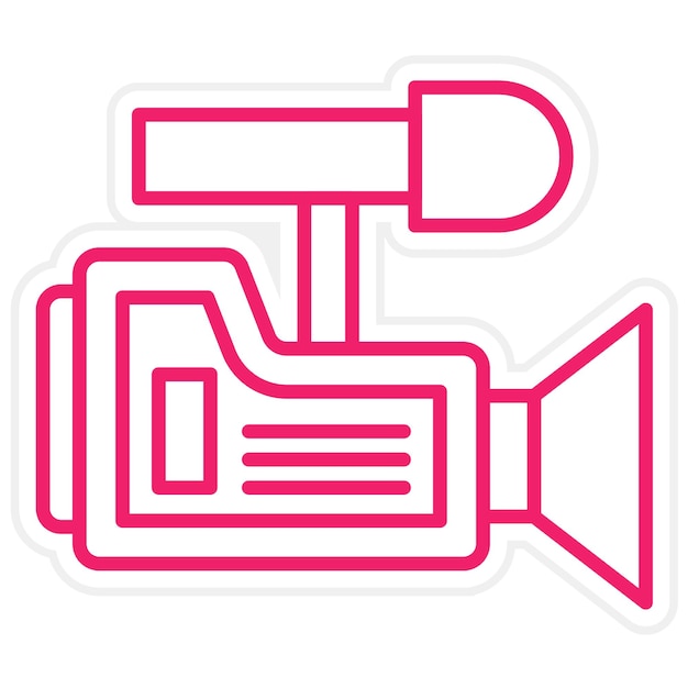 Estilo del icono de la videocámara de diseño vectorial
