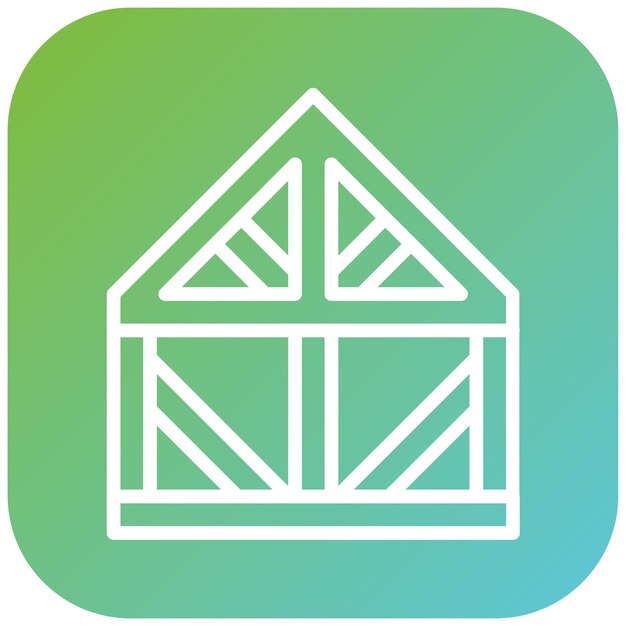 Estilo del icono de la viga de diseño vectorial