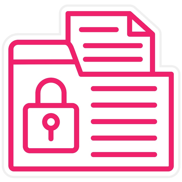 Estilo del icono de violación de datos personales de diseño vectorial