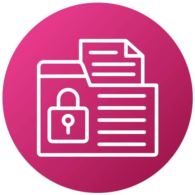 Estilo del icono de violación de datos personales de diseño vectorial