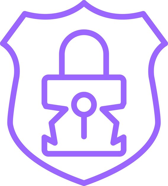 Estilo del icono de violación de privacidad de diseño vectorial