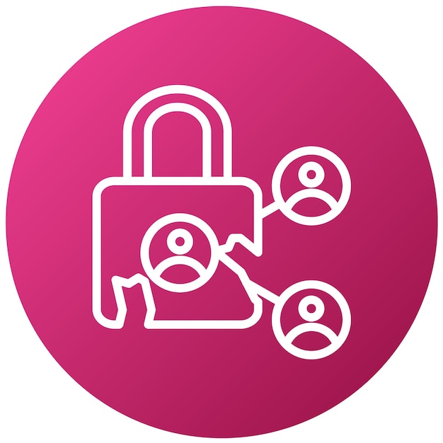 Estilo del icono de violación de la red de diseño vectorial