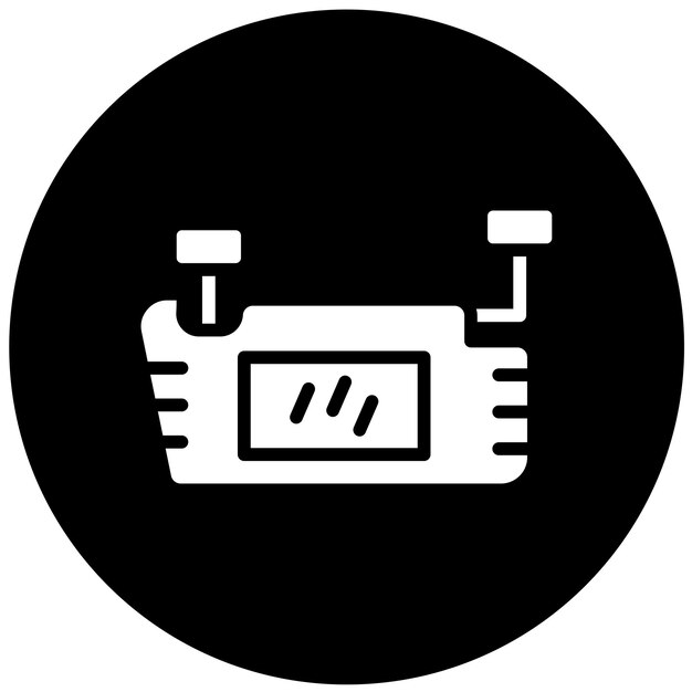 Estilo del icono de la visera de protección de diseño vectorial