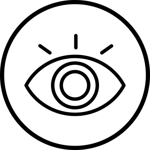 Estilo del icono de la visión del diseño vectorial