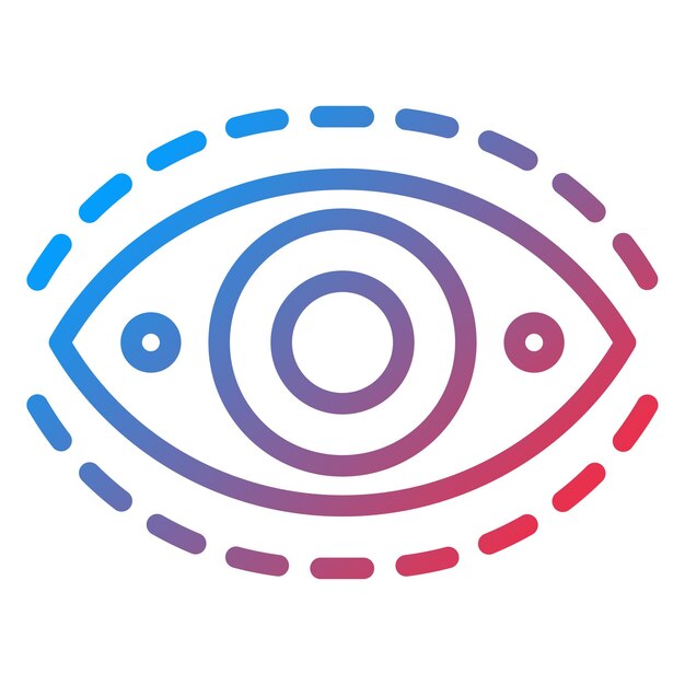 Estilo del icono de la visión del diseño vectorial