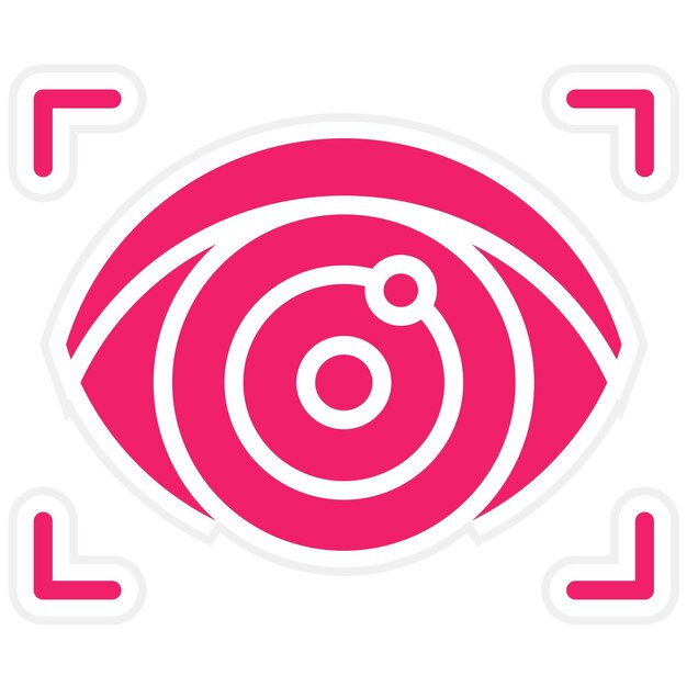 Estilo del icono de la visión del diseño vectorial
