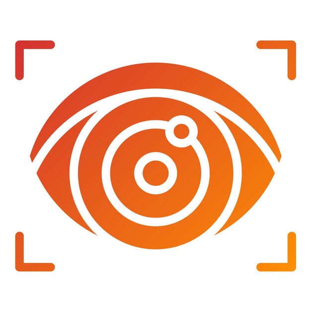 Estilo del icono de la visión del diseño vectorial