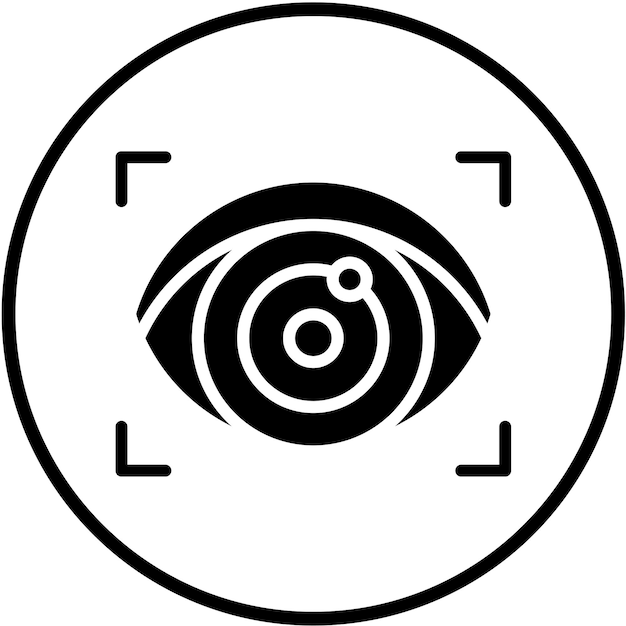 Estilo del icono de la visión del diseño vectorial