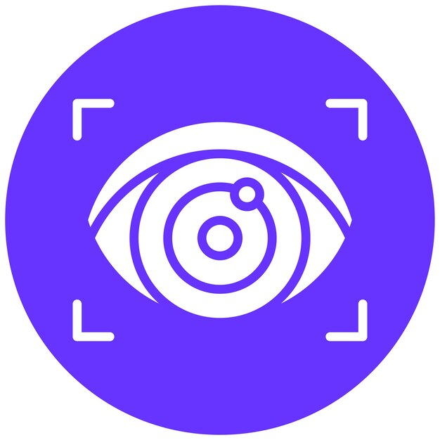Estilo del icono de la visión del diseño vectorial