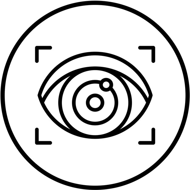 Estilo del icono de la visión del diseño vectorial