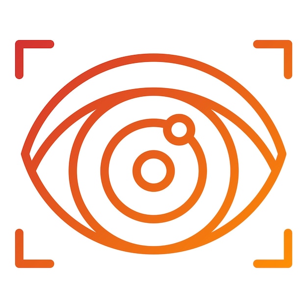 Estilo del icono de la visión del diseño vectorial