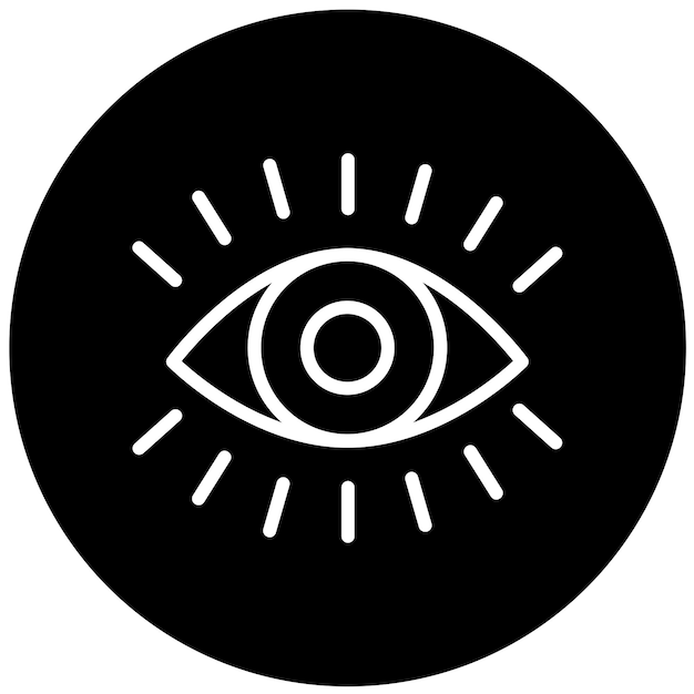 Estilo del icono de la visión del diseño vectorial