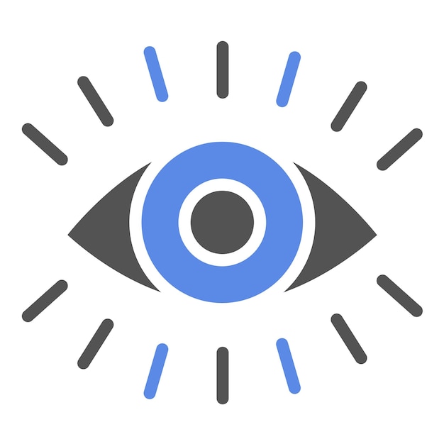 Estilo del icono de la visión del diseño vectorial