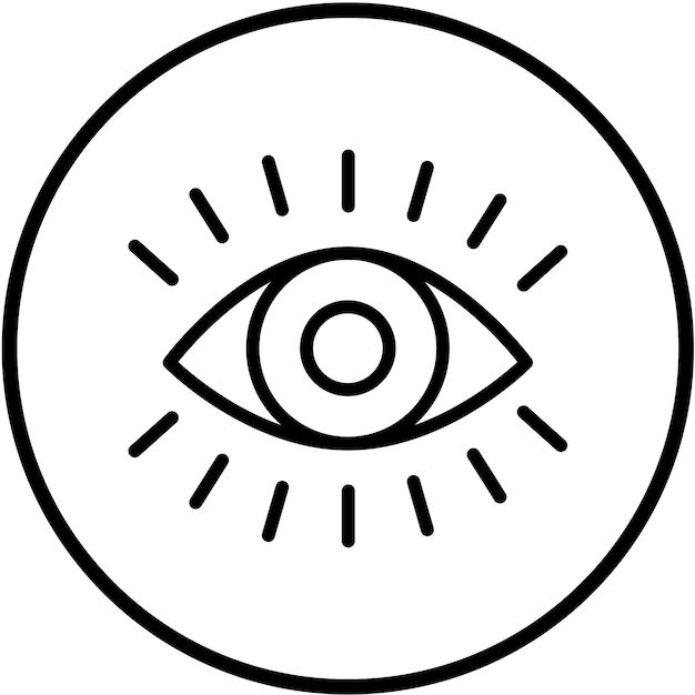 Estilo del icono de la visión del diseño vectorial