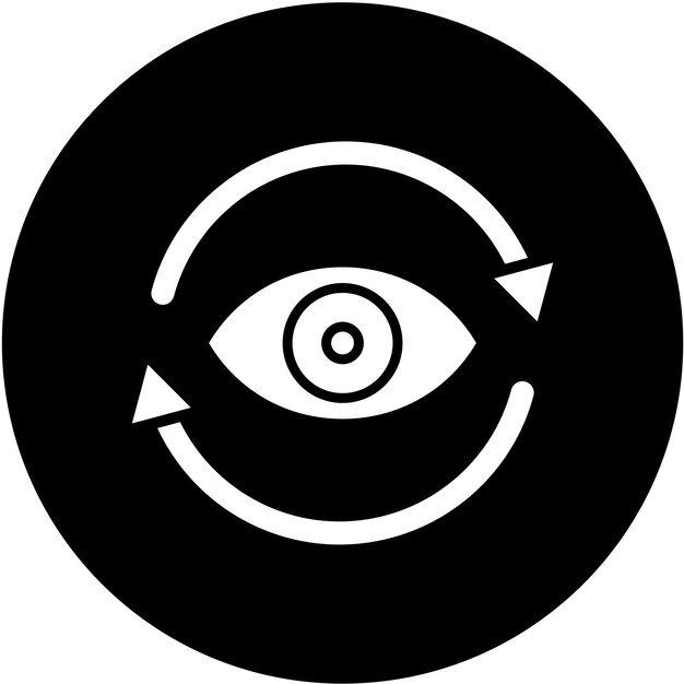 Estilo del icono de la visión del diseño vectorial