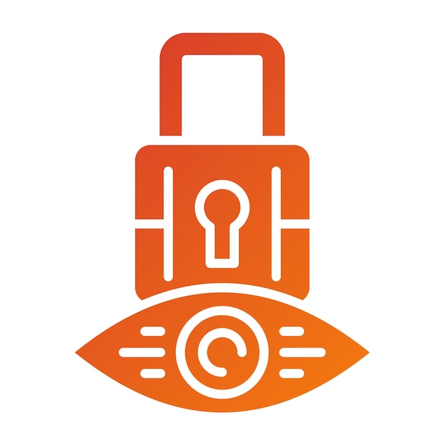 Estilo de icono de visión de seguridad de diseño vectorial
