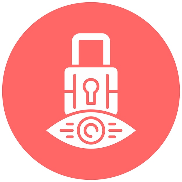 Estilo de icono de visión de seguridad de diseño vectorial