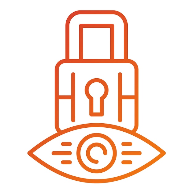 Estilo de icono de visión de seguridad de diseño vectorial