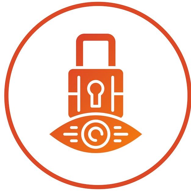 Estilo de icono de visión de seguridad de diseño vectorial