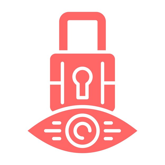 Estilo de icono de visión de seguridad de diseño vectorial