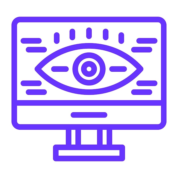 Estilo del icono de visualización de diseño vectorial
