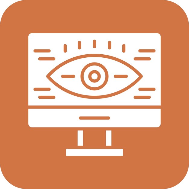 Estilo del icono de visualización de diseño vectorial