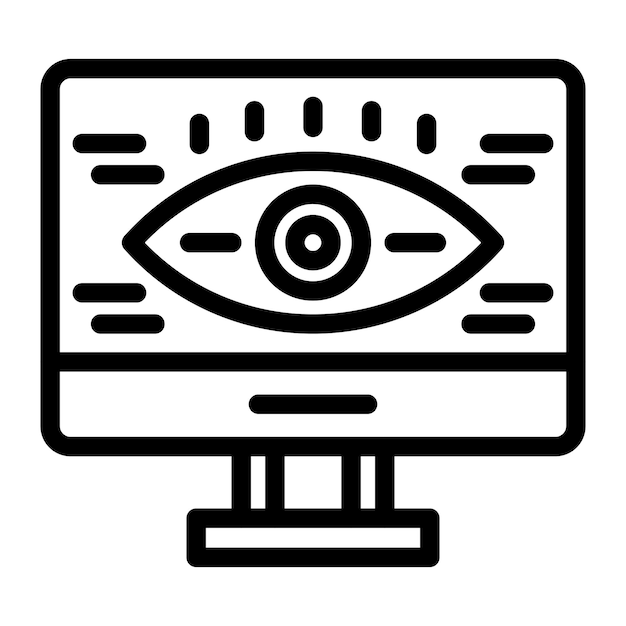 Estilo del icono de visualización de diseño vectorial