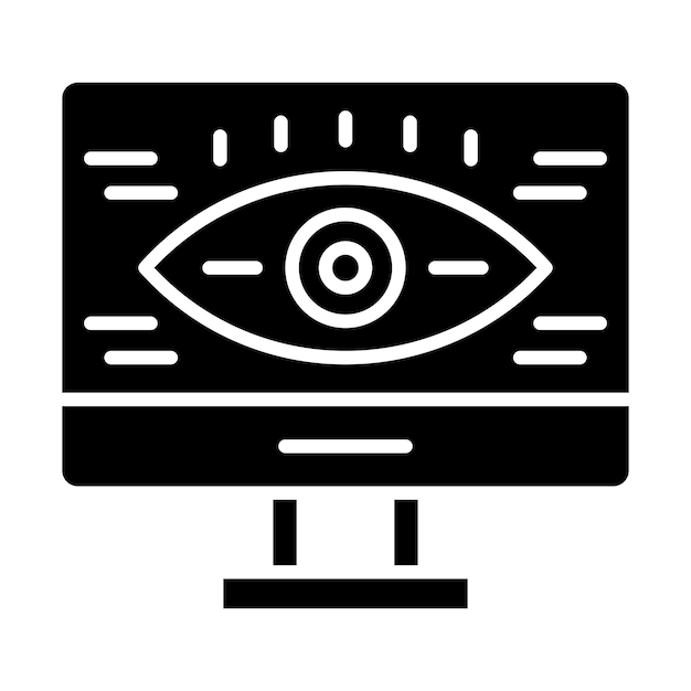 Estilo del icono de visualización de diseño vectorial