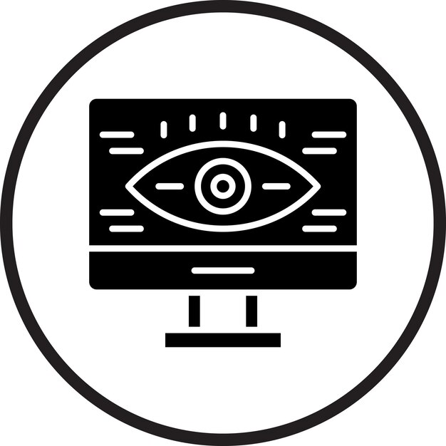 Estilo del icono de visualización de diseño vectorial