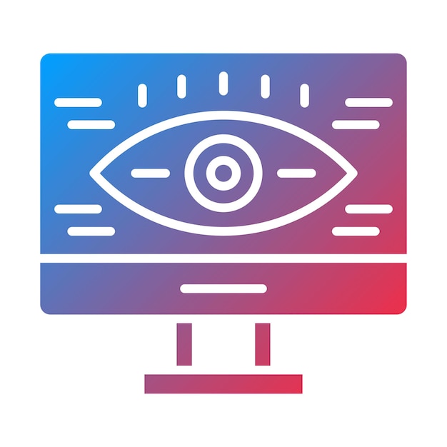 Estilo del icono de visualización de diseño vectorial