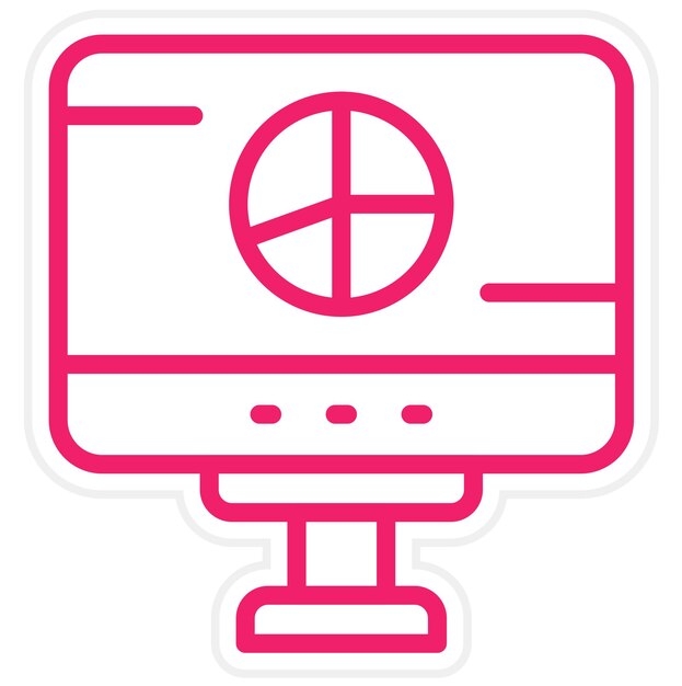 Estilo del icono de visualización de diseño vectorial
