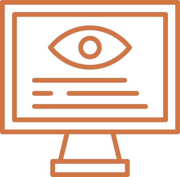 Estilo del icono de visualización de diseño vectorial