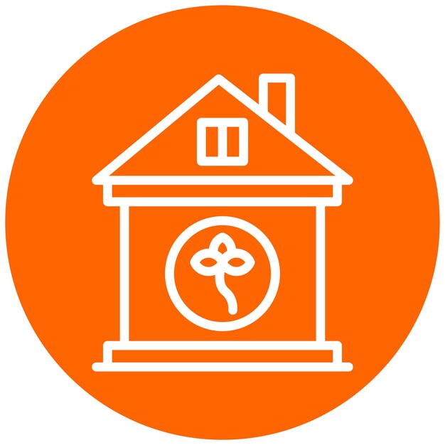 Estilo de icono de vivienda ecológica de diseño vectorial