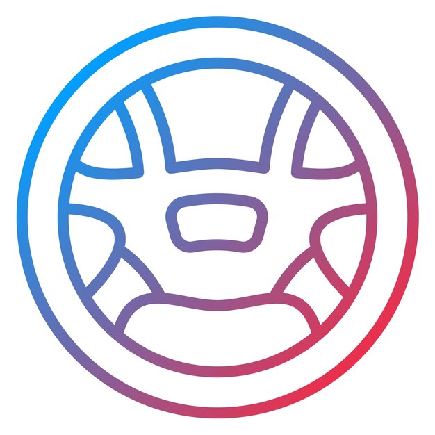 Estilo del icono del volante de diseño vectorial