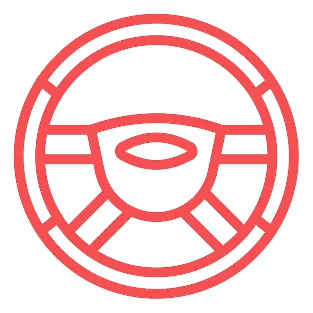 Estilo del icono del volante de diseño vectorial