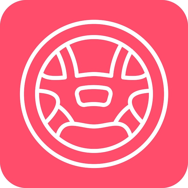 Estilo del icono del volante de diseño vectorial